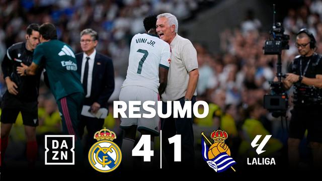 Mourinho regressa ao Bernabéu com goleada e 'show' de Mbappé (resumo)