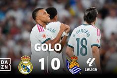 Mbappé colocou o Real Madrid em vamtagem.