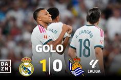 Mbappé colocou o Real Madrid em vantagem