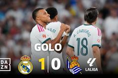 Mbappé colocou o Real Madrid em vantagem
