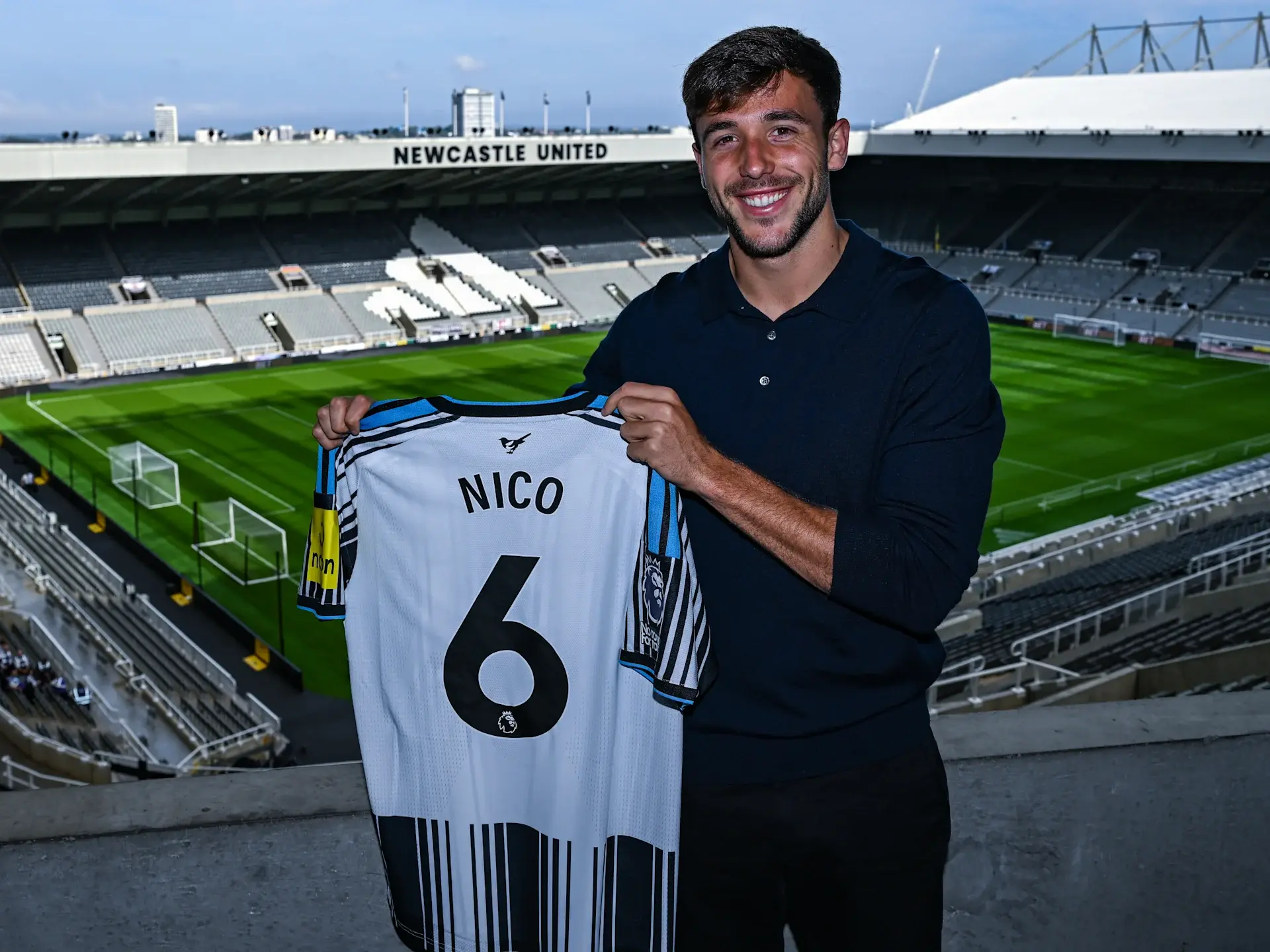 Nico González vai vestir a camisola 6. Foto: Newcastle