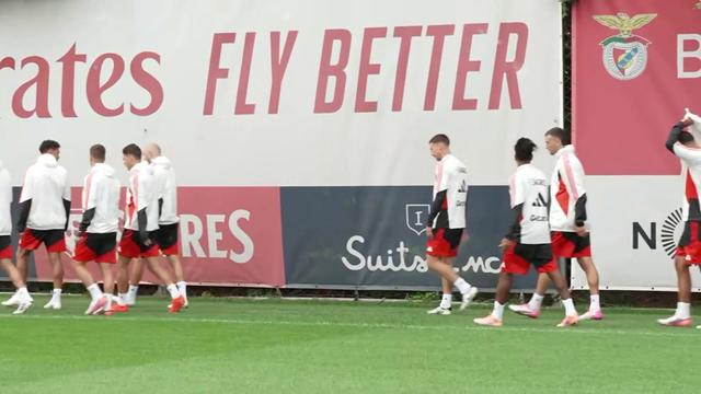 Ausência de peso no treino do Benfica