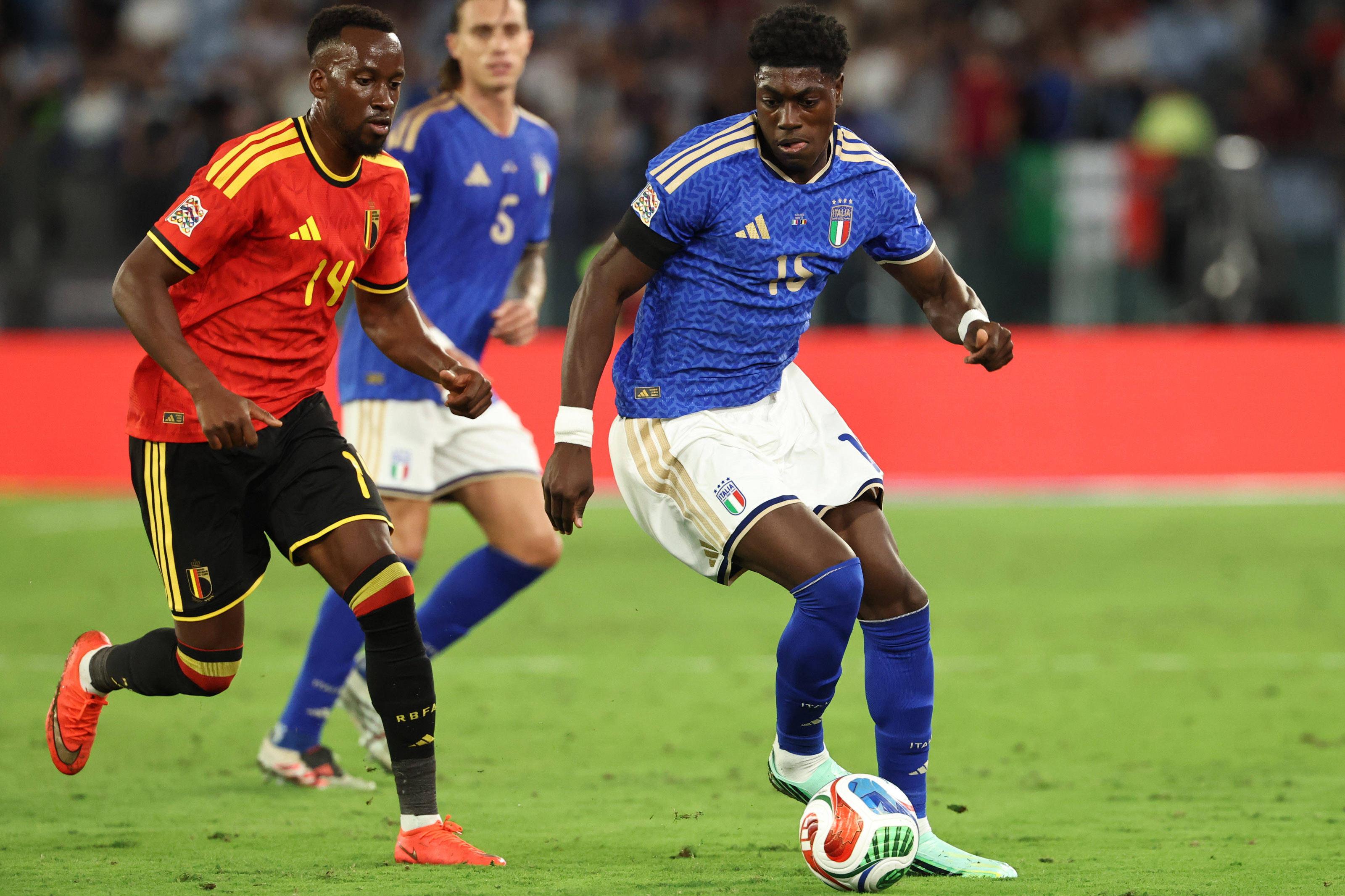 Issa Doumbia somou a primeira internacionalização pela seleção A de Itália nesta sexta-feira, frente à Bélgica - Foto: IMAGO