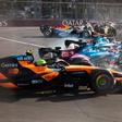 Franco Colapinto falhou a travagem e abalroou Pierre Gasly e Lando Norris