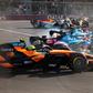 Franco Colapinto falhou a travagem e abalroou Pierre Gasly e Lando Norris