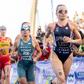 Maria Tomé (em segundo plano na imagem) fez uma bom segmento de corrida na superfinal do Mundial de triatlo (foto WT)