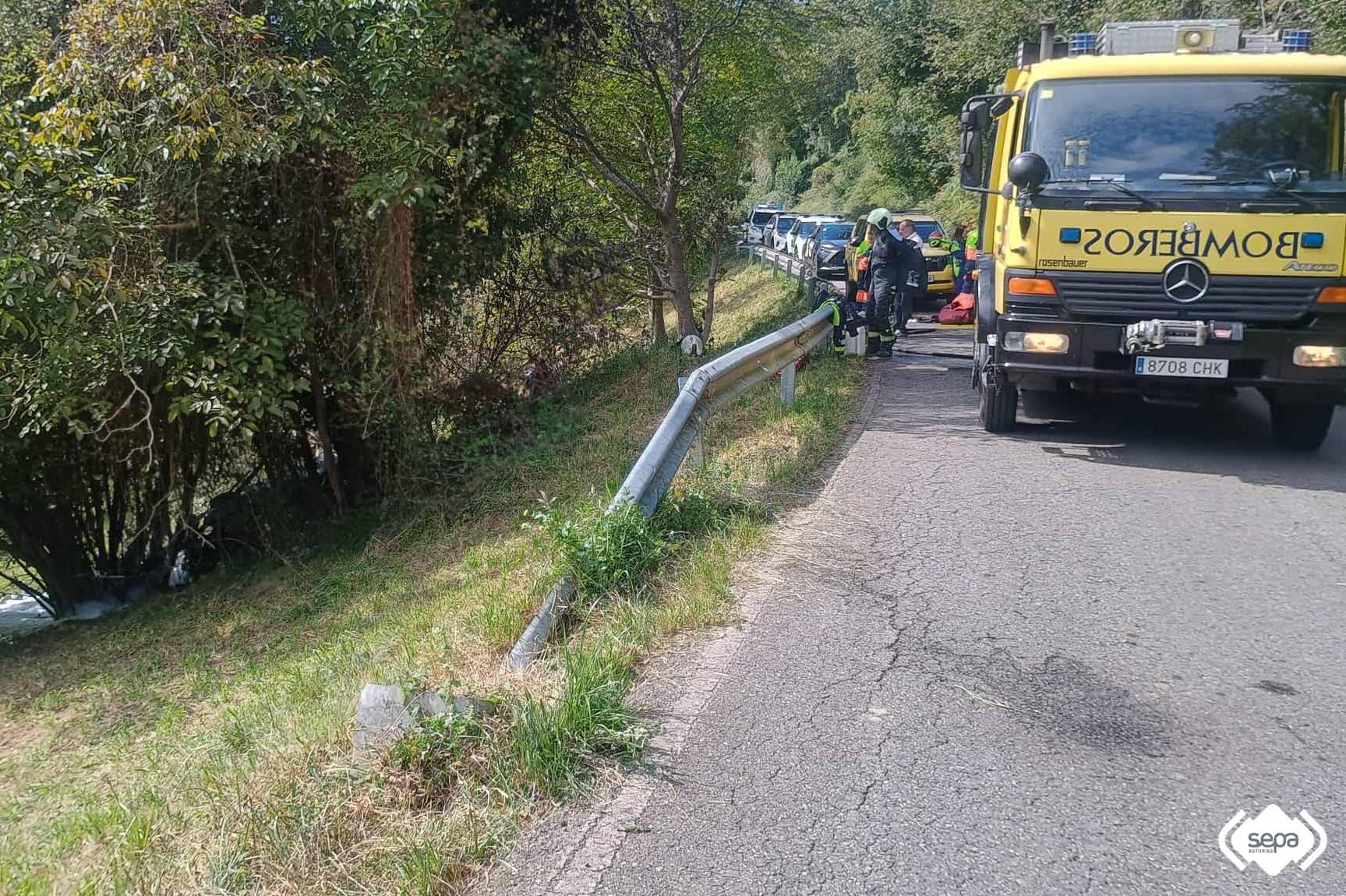 Acidente fatal no Rali de Llanes - Foto: Bombeiros das Astúrias