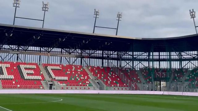 Sporting mostra palco do jogo com o Rákow