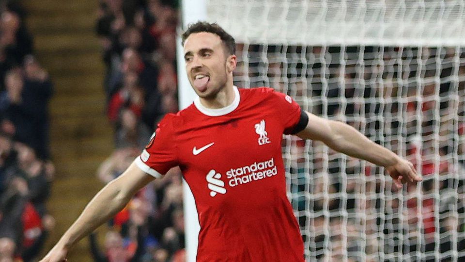 Diogo Jota marca na goleada do Liverpool ao Toulouse