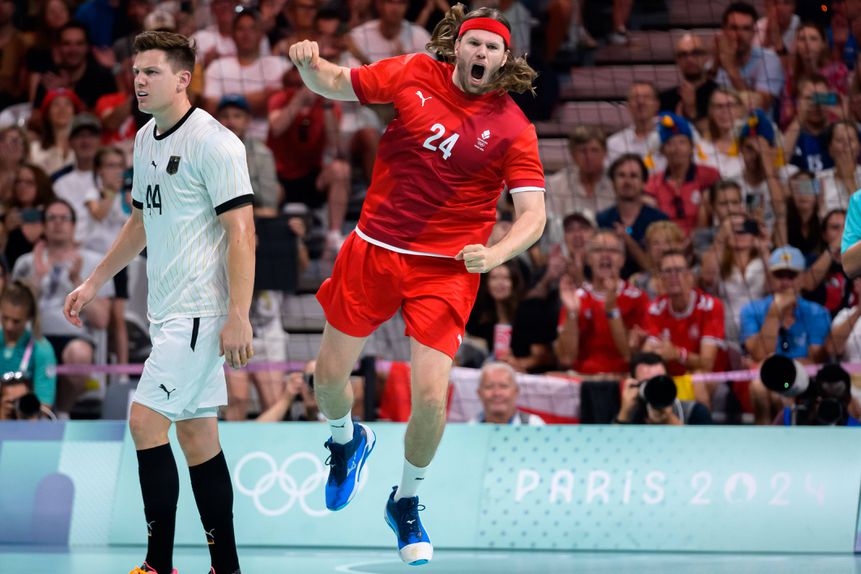 O dinamarquês Mikkel Hansen na final dos Jogos Olímpicos Paris2024. IMAGO