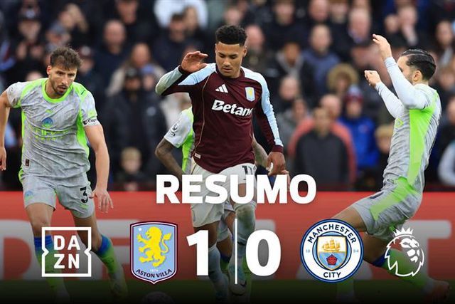 Manchester City surpreendido em casa do Aston Villa (resumo)