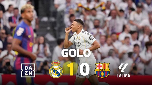 Não deu à primeira, deu à segunda: Mbappé abre as contas do El Clásico