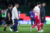 Rui Borges no relvado, no final do Sporting, 1-Ac. Viseu, 2 - Foto: MIGUEL NUNES