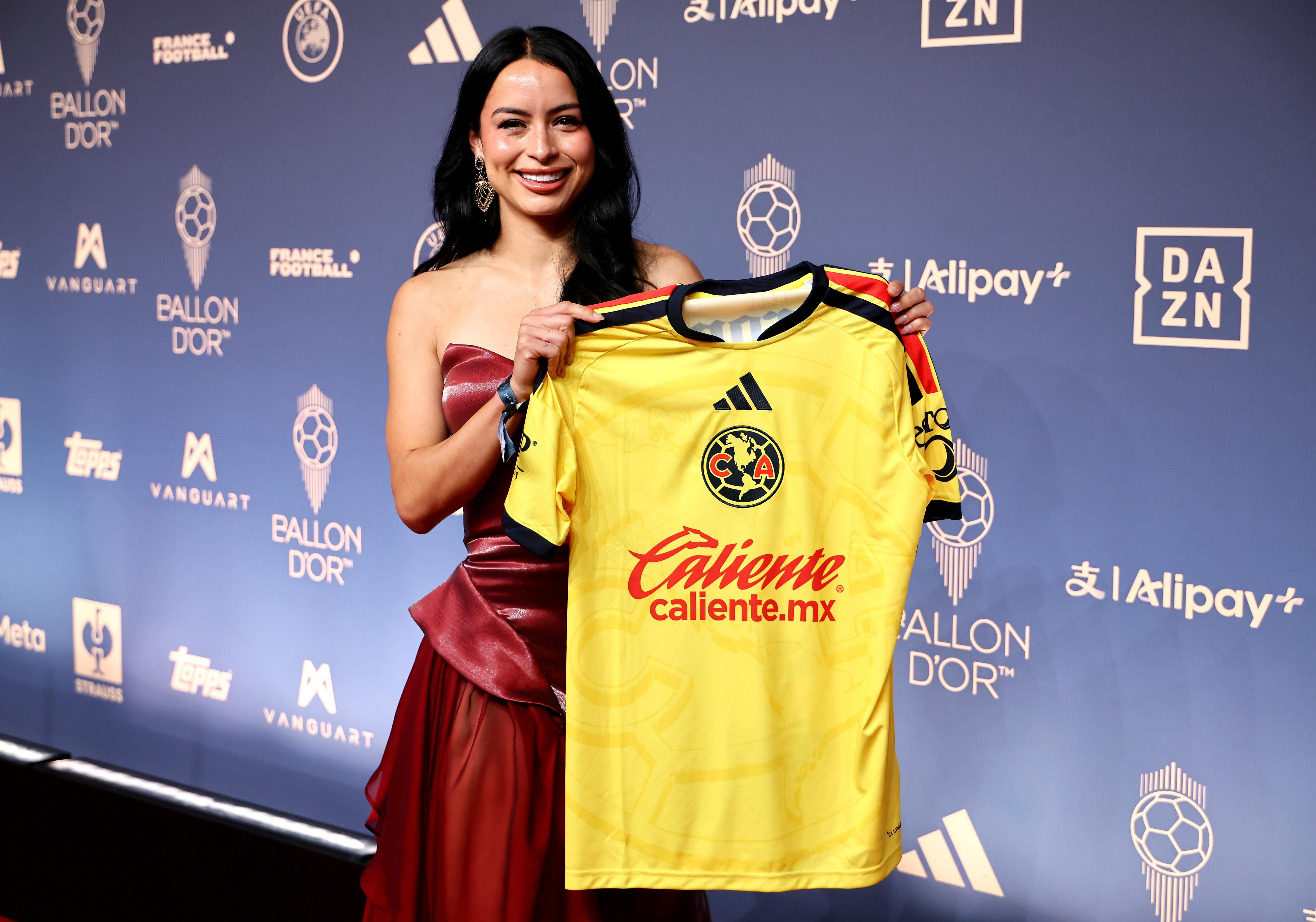 Scarlett Camberos, jogadora do Club América e nomeada para a Bola de Ouro. Foto: TOLGA AKMEN/EPA