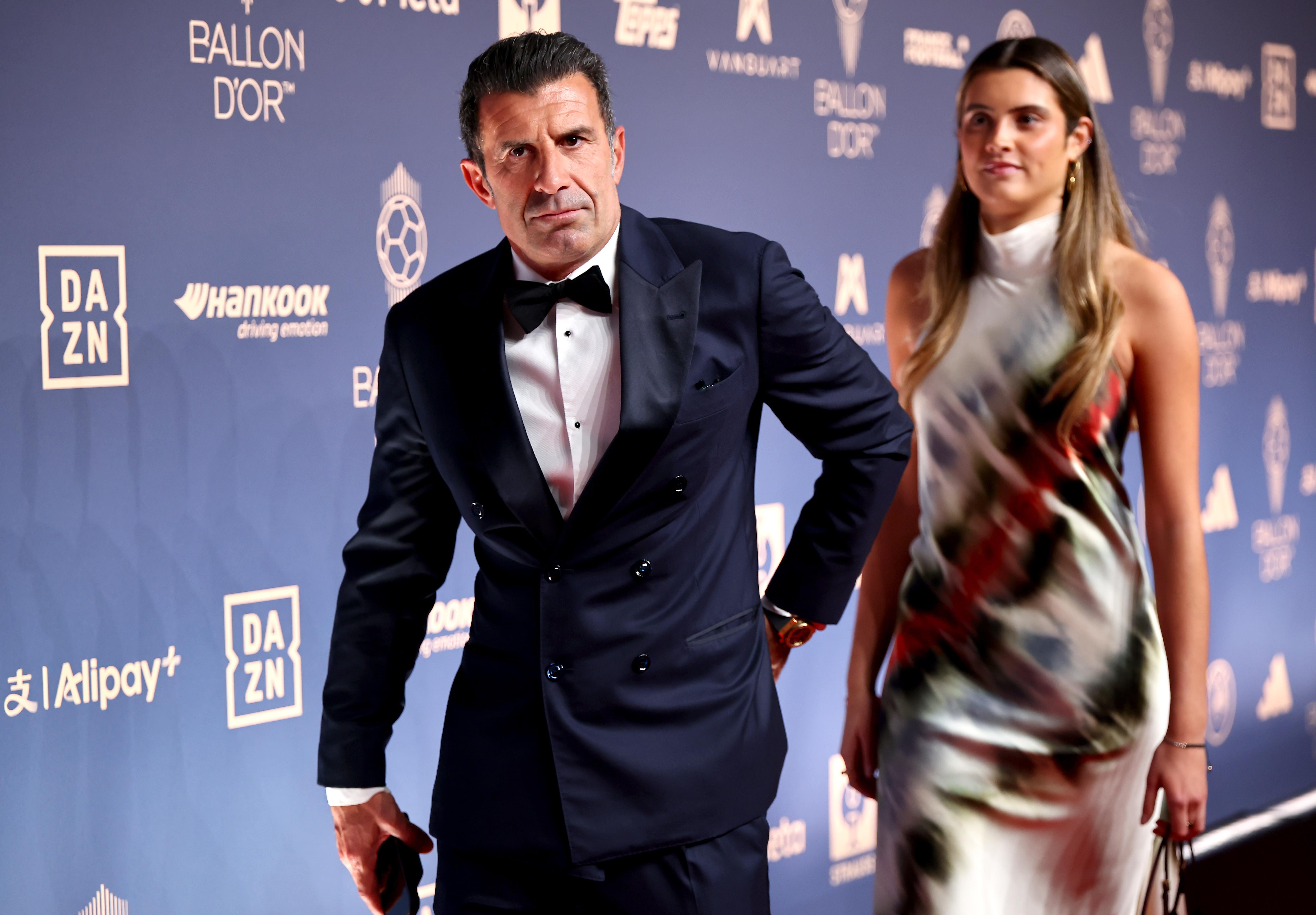 Luís Figo e a filha Stella. Foto: TOLGA AKMEN/EPA