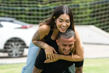 Amanda Martins e Wesley França quando ainda eram um casal
