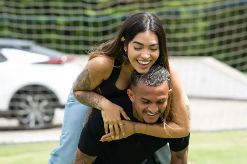 Amanda Martins e Wesley França quando ainda eram um casal