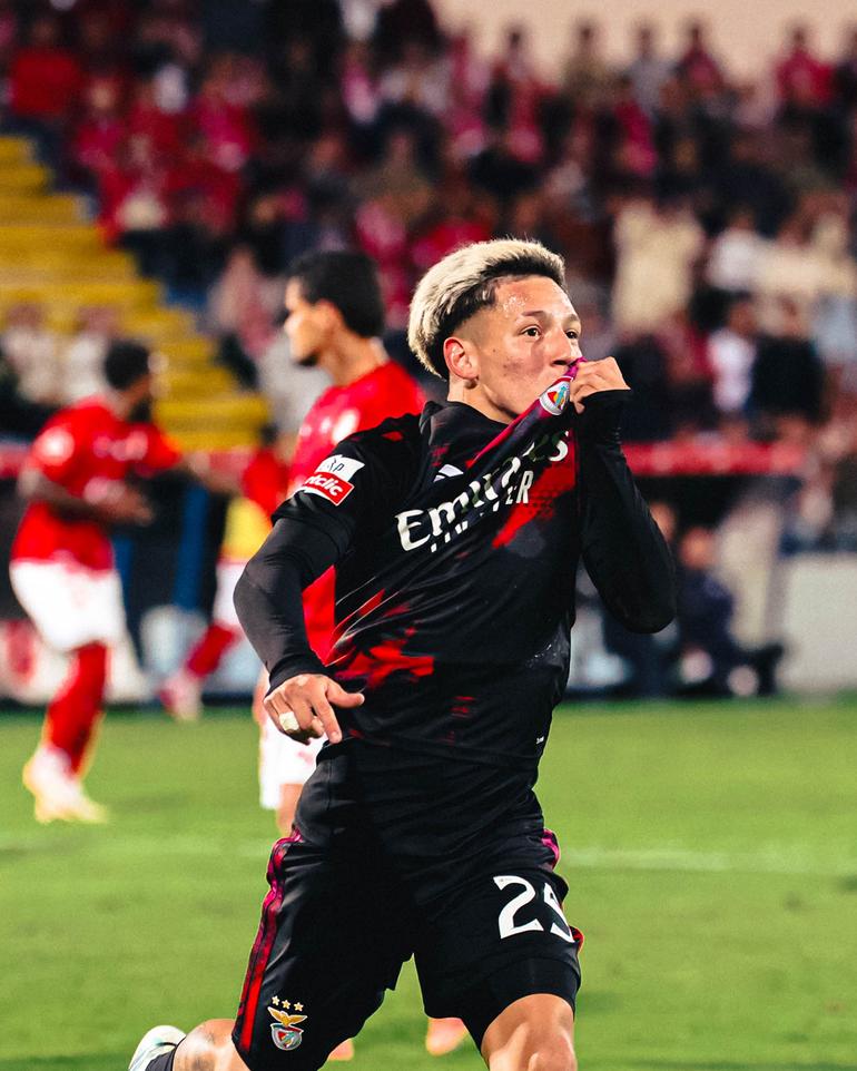 Prestianni celebra golo da reviravolta - Foto: Benfica