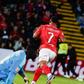 Fernando a celebrar golo contra o Benfica - Foto: Santa Clara