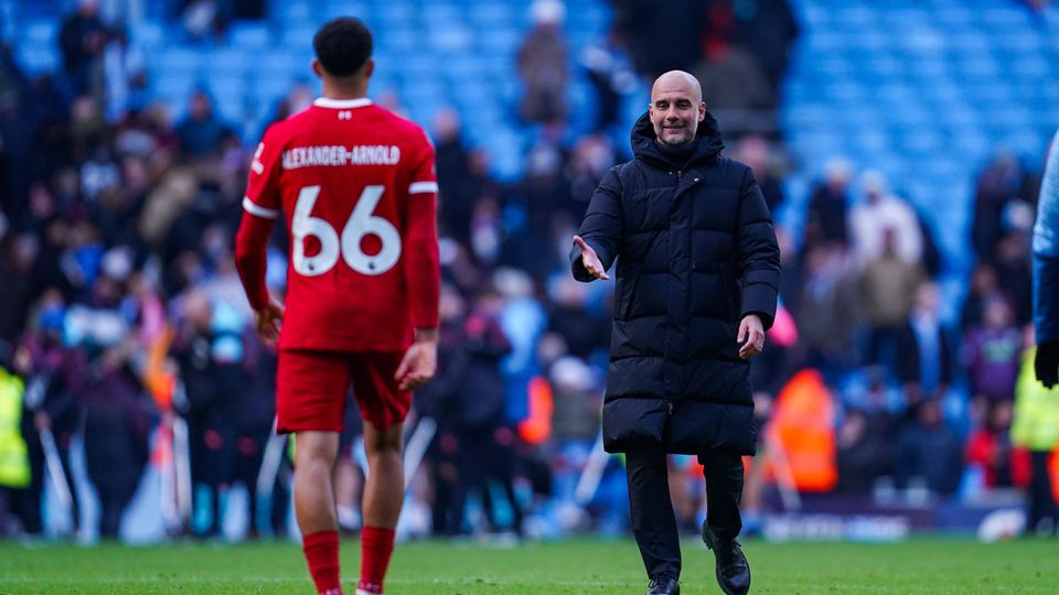 Guardiola e o Liverpool: «Só treinamos 25 minutos»