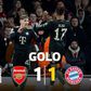 Tome nota: só tem 17 anos e marca pelo Bayern em casa do Arsenal