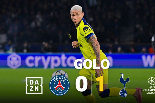 Richarlison finalizou grande jogada do Tottenham e chocou o PSG