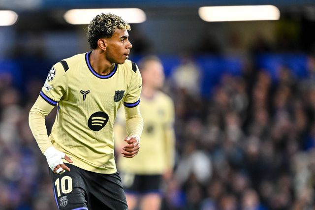 Lamine Yamal na derrota do Barcelona com o Chelsea, em Inglaterra