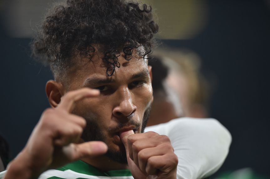 Suárez festeja golo marcado ao Club Brugge -Foto: Miguel Nunes