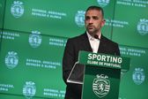 Rui Borges fala aos jornalistas durante a sua apresentação como treinador do Sporting