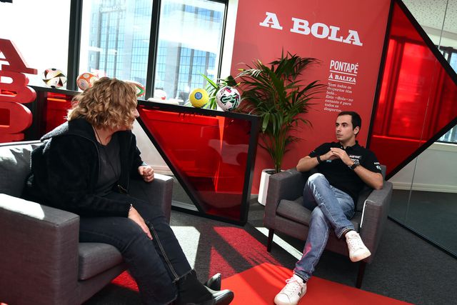 João Ferreira na redação de A BOLA - Foto: Miguel Nunes