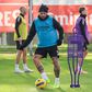Otamendi no primeiro treino após as folgas da quadra de Natal — Foto: SL Benfica