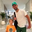 O pequeno Santiago com  Nokav Djokovic - Foto: INSTAGRAM/Katarina Larsson