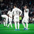 Mbappé e Vinícius Júnior com a camisola do Real Madrid