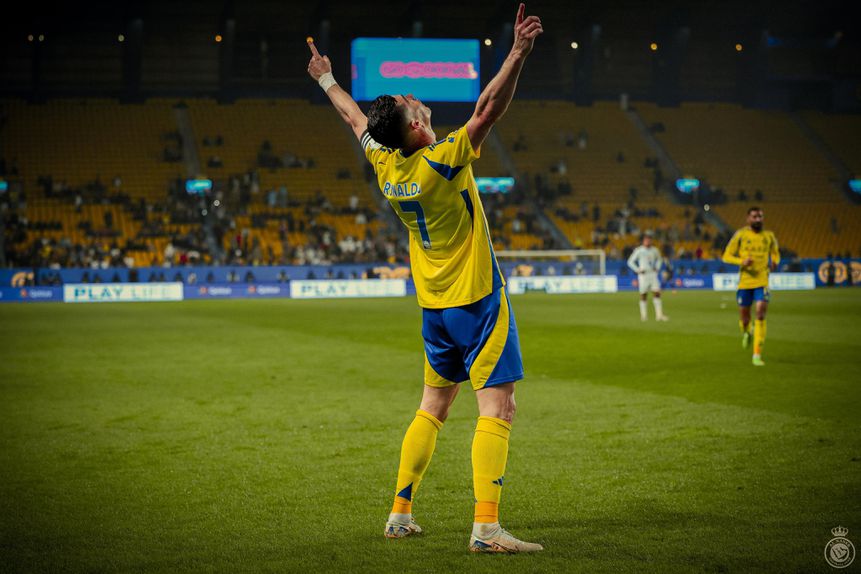 Cristiano Ronaldo a celebrar o 920.º golo da carreira