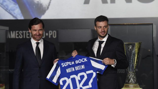 André Villas-Boas na apresentação de Martín Anselmi. Foto: Grafislab