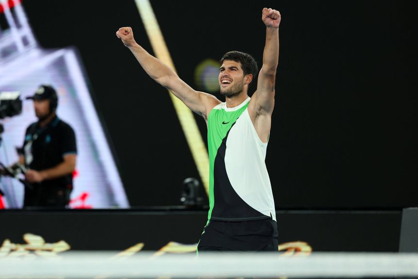 Carlos Alcaraz pela primeira vez nas meias-finais do Open da Austrália