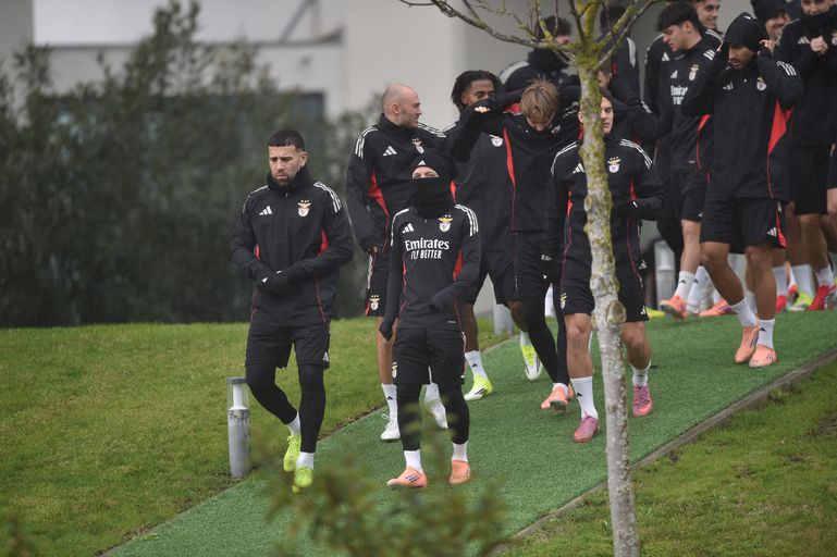 Último treino do Benfica antes do duelo com o Real Madrid para a UEFA Champions League - Foto: MIGUEL NUNES