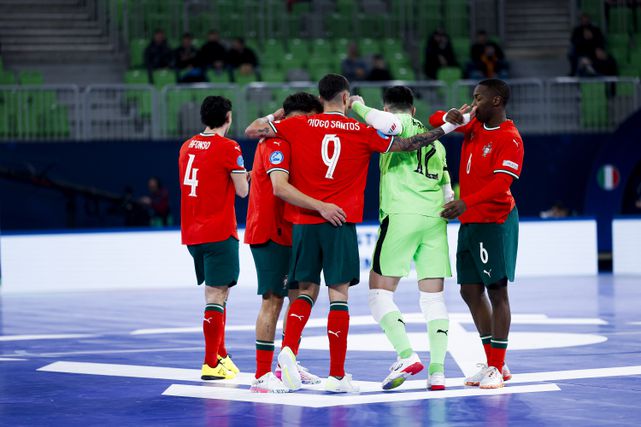 A Seleção Nacional de futsal defronta a Hungria pela 2.ª jornada do Euro 2026 em futsal. Foto: FPF