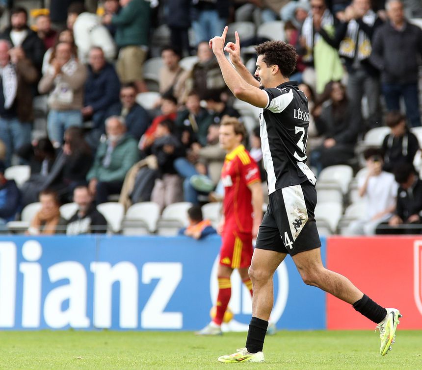 Léo Santos festeja o golo que marcou ao Rio Ave. -Foto: HOMEM DE GOUVEIA/LUSA