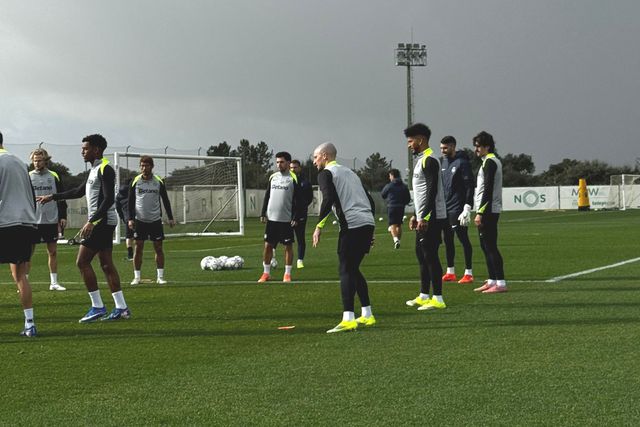 Nuno Santos sem limitações no treino em Alcochete - Foto: A BOLA