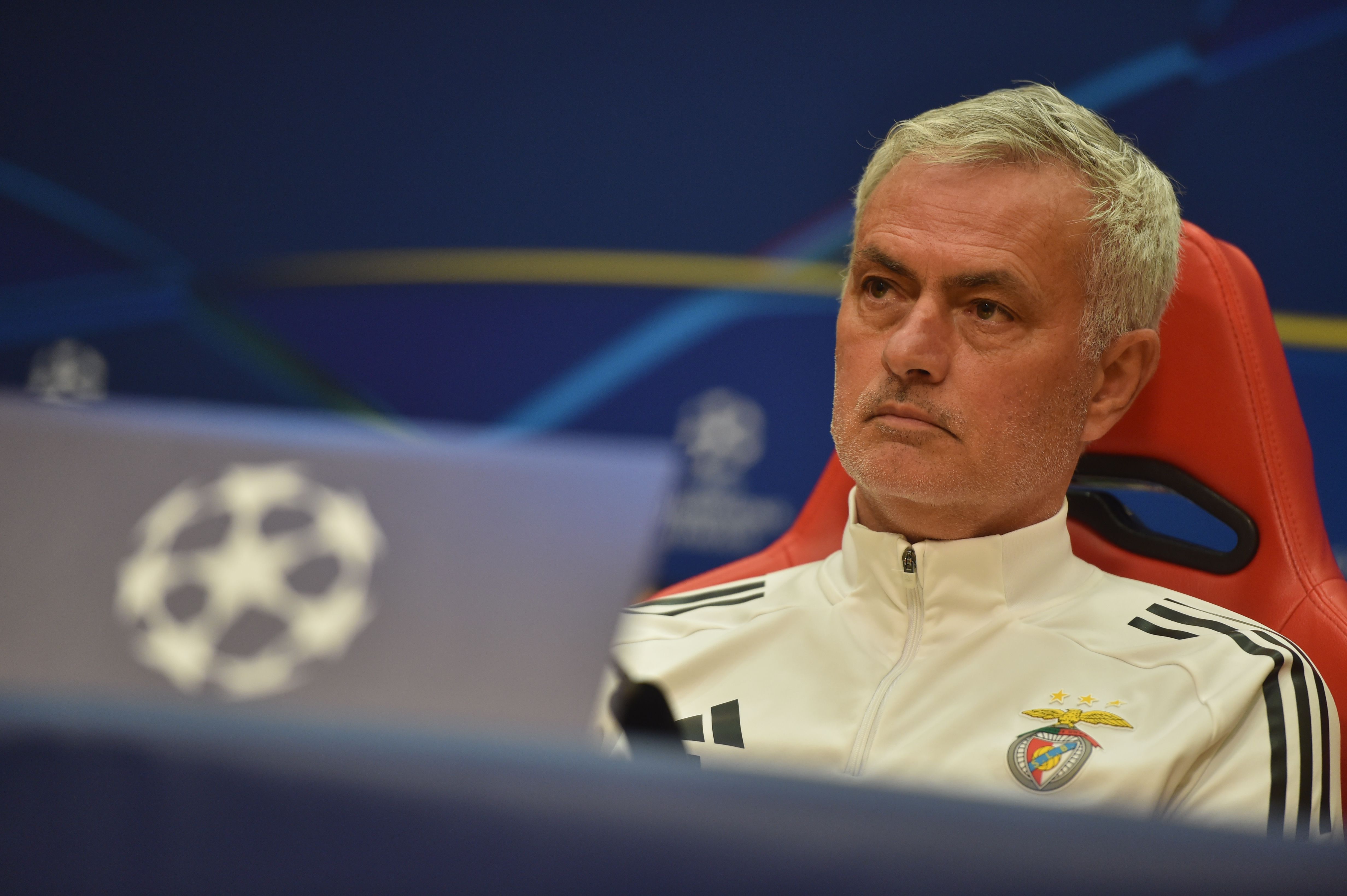 José Mourinho, no Seixal, em conferência de imprensa - Foto: Miguel Nunes