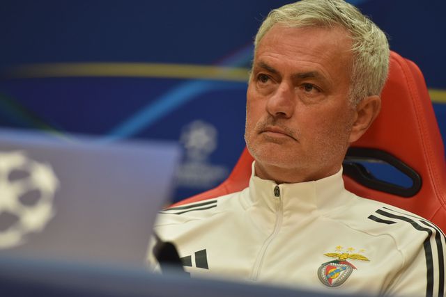 José Mourinho, no Seixal, em conferência de imprensa - Foto: Miguel Nunes