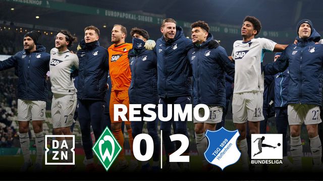 Menos um? Não é problema para o Hoffenheim, terceiro na Bundesliga (resumo)