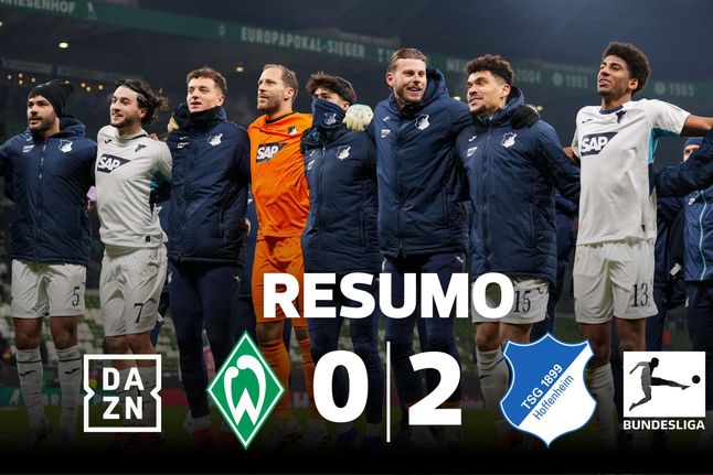Menos um? Não é problema para o Hoffenheim, terceiro na Bundesliga (resumo)