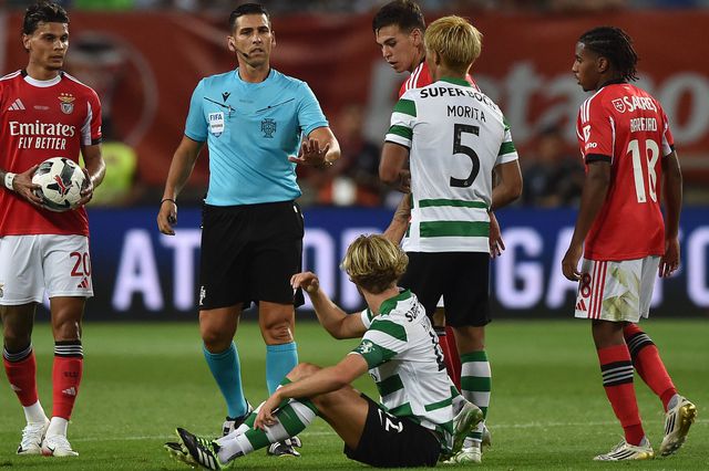 Benfica queixou-se de Fábio Veríssimo antes da Supertaça — Foto: Miguel Nunes