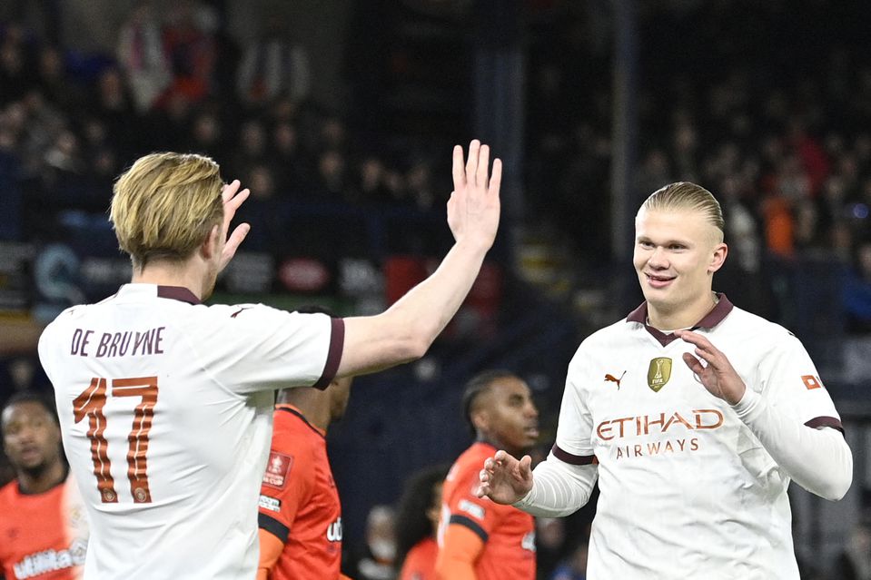 VÍDEOS: três golos de Haaland, três assistências de De Bruyne!