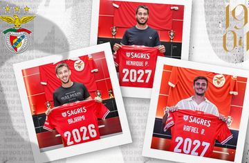 Benfica segura três promessas