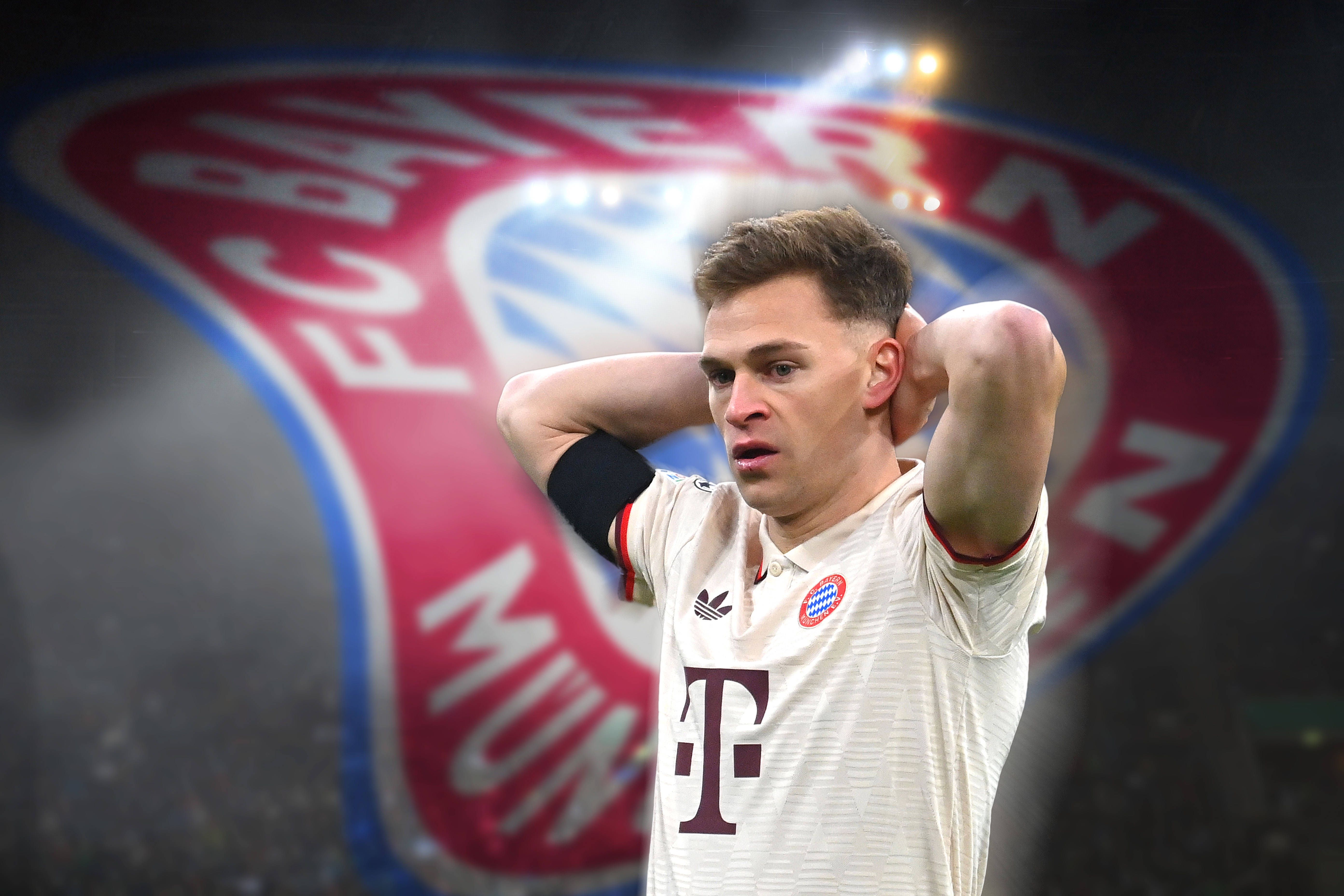 Joshua Kimmich de mãos na cabeça