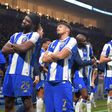 Moffi e William Gomes festejam golo no FC Porto-Arouca