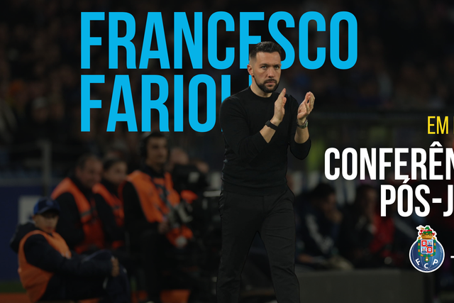 EM DIRETO: Farioli analisa jogo com o Arouca